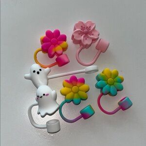 Set of Six Straw Toppers